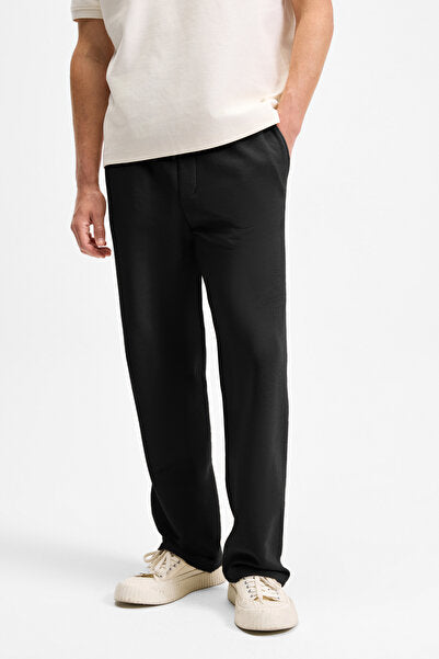 ARAUJO Men's Relaxed Fit Black Sweatpants with Elastic Waist