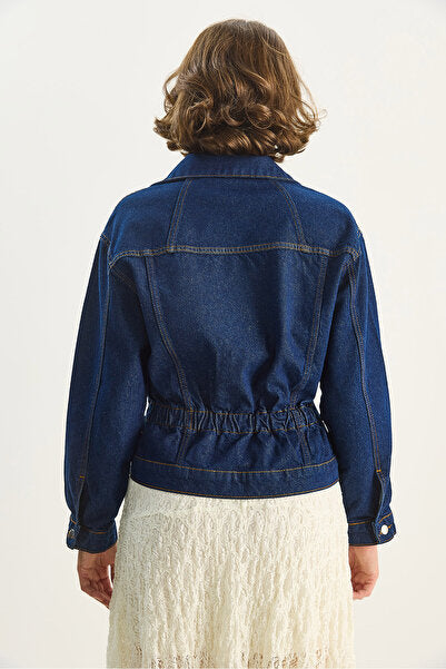 Women's Elastic Waist Denim Jacket 6090 60283610