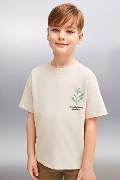 VARDON Erkek Bej T-Shirt