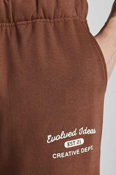 Nottingham Men's 2-Piece Set Relaxed Organic Cotton Raised Brown Tracksuit