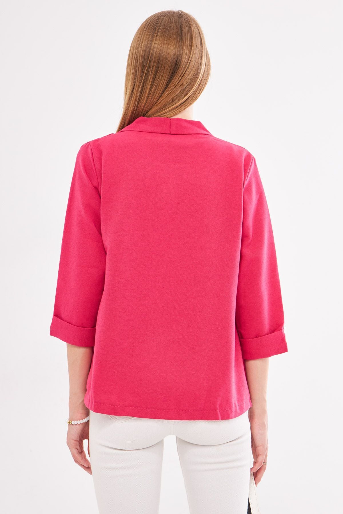 Women's Fuchsia Double Sleeve Jacket ARM-24Y001085