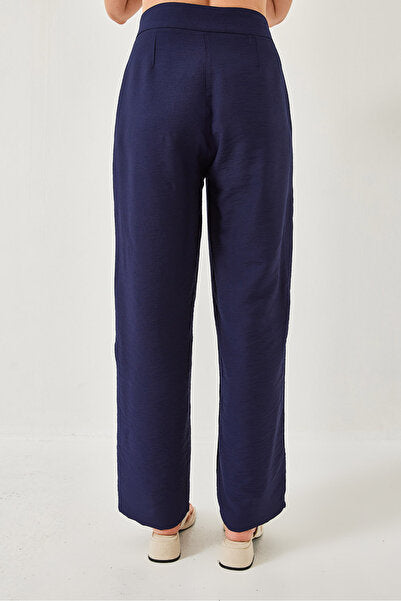 Women's Belted Palazzo Trousers Linen Ayrobin Bottom-Top Set 60323 60271039